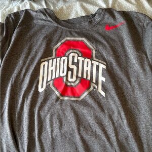Nike Ohio State Gray and Red Tee